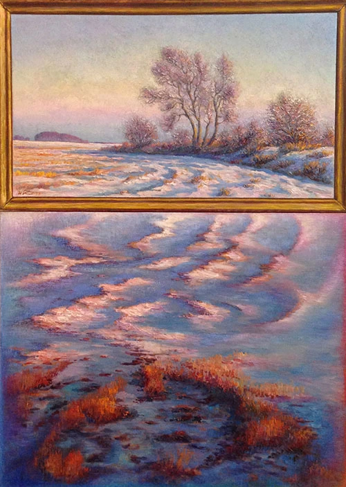 Первый снег. Из серии «Двойная картина». 1998